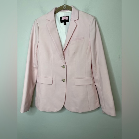 Banana Republic Powder Pink Long And Lean Wool Blazer 2 Single Breast Like new - Picture 3 of 13